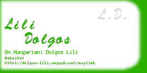 lili dolgos business card